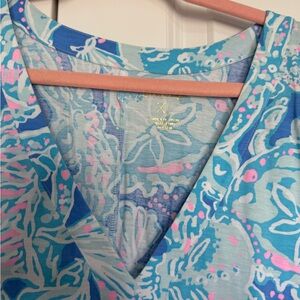 Lilly Pulitzer Blue and Pink Patterned Dress